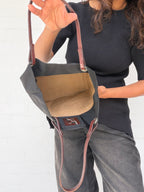 Vintage Fendi Nylon FF Cut-Out Tote - Black