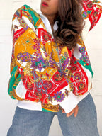 Vintage Printed Bomber Jacket