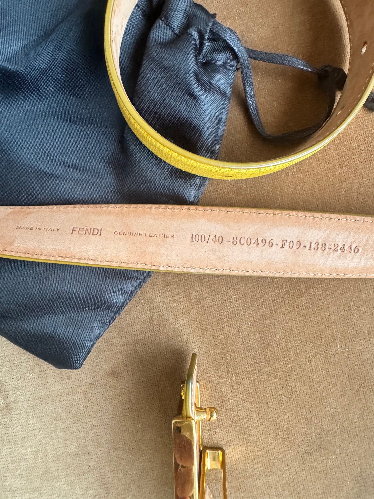 Fendi Skinny Leather Belt Kit