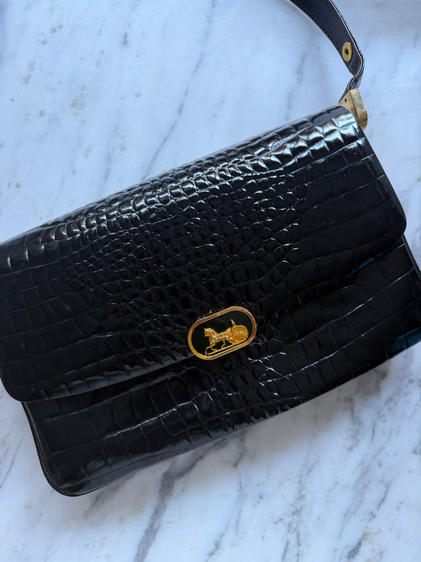 Rare Authentic Vintage Horse Carriage Celine Bag