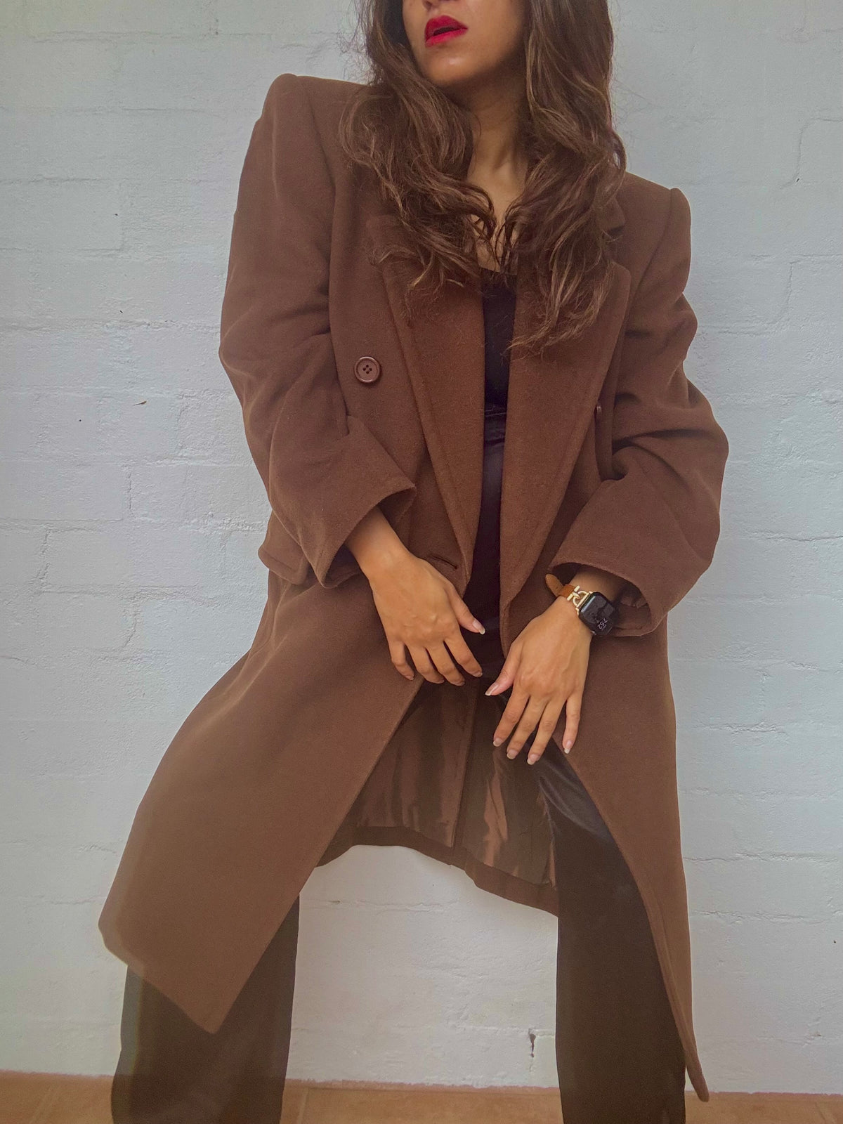 Vintage YVES SAINT LAURENT Double Breasted Long Coat