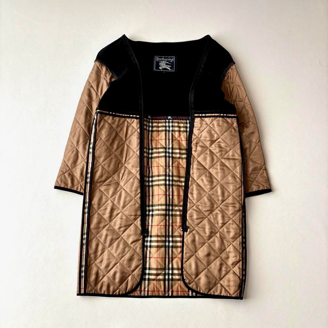 Burberry Balmacaan Trench Coat With Detachable Quilted Lining - Navy