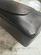 Vintage Chanel Coco Mark Perforated Leather Bicolour Flap Bag