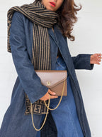 Rare Vintage Christian Dior Leather Bag - Brown