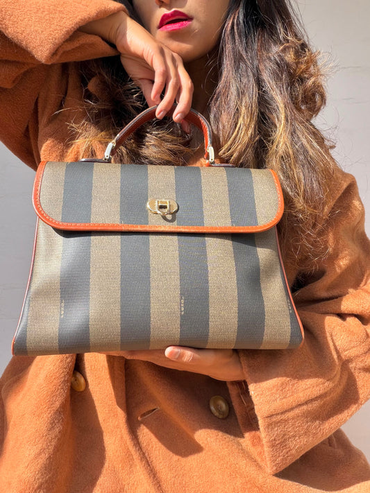 Vintage Fendi Pecan 2-Way Handbag