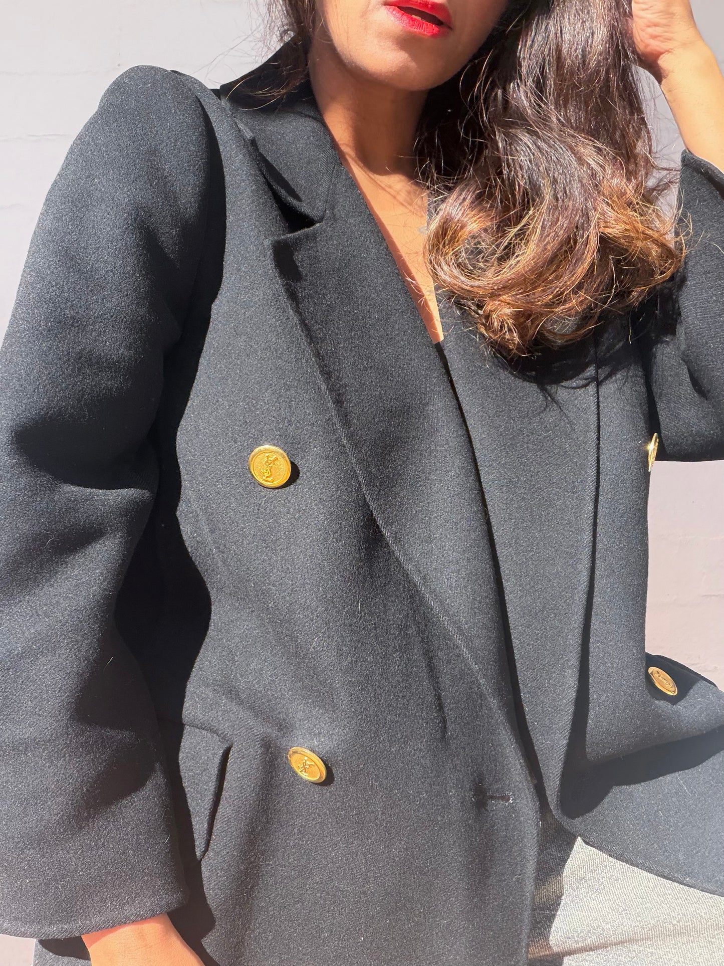 Vintage YVES SAINT LAURENT Double Breasted Long Coat