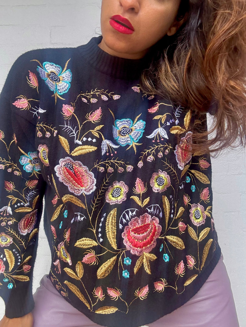 Floral Embroidered Jumper