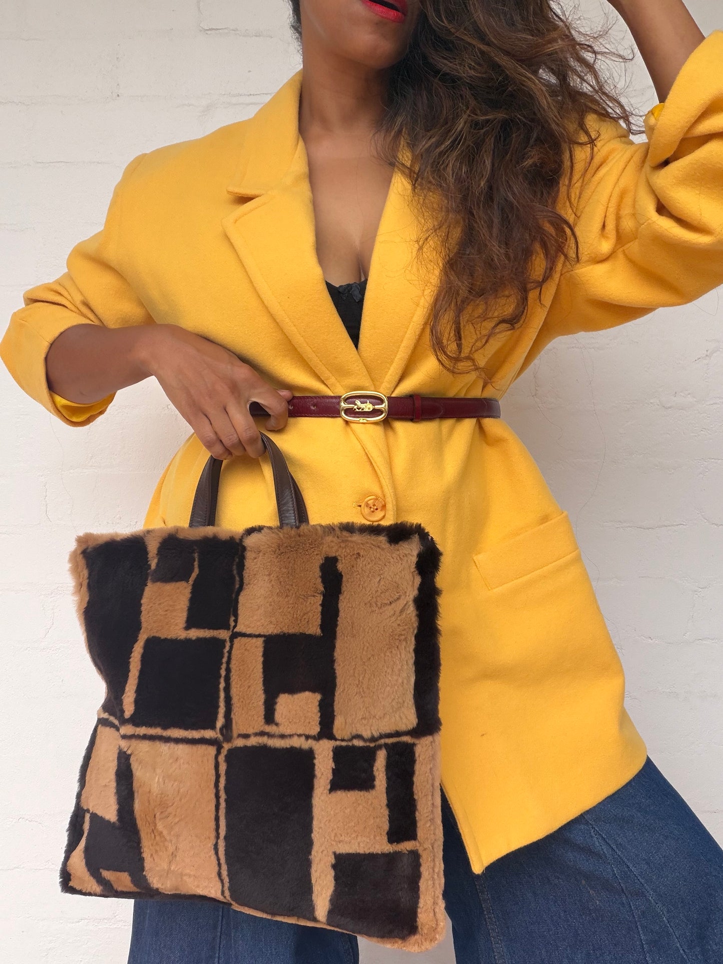 Rare Loewe Rare Shearling Bag