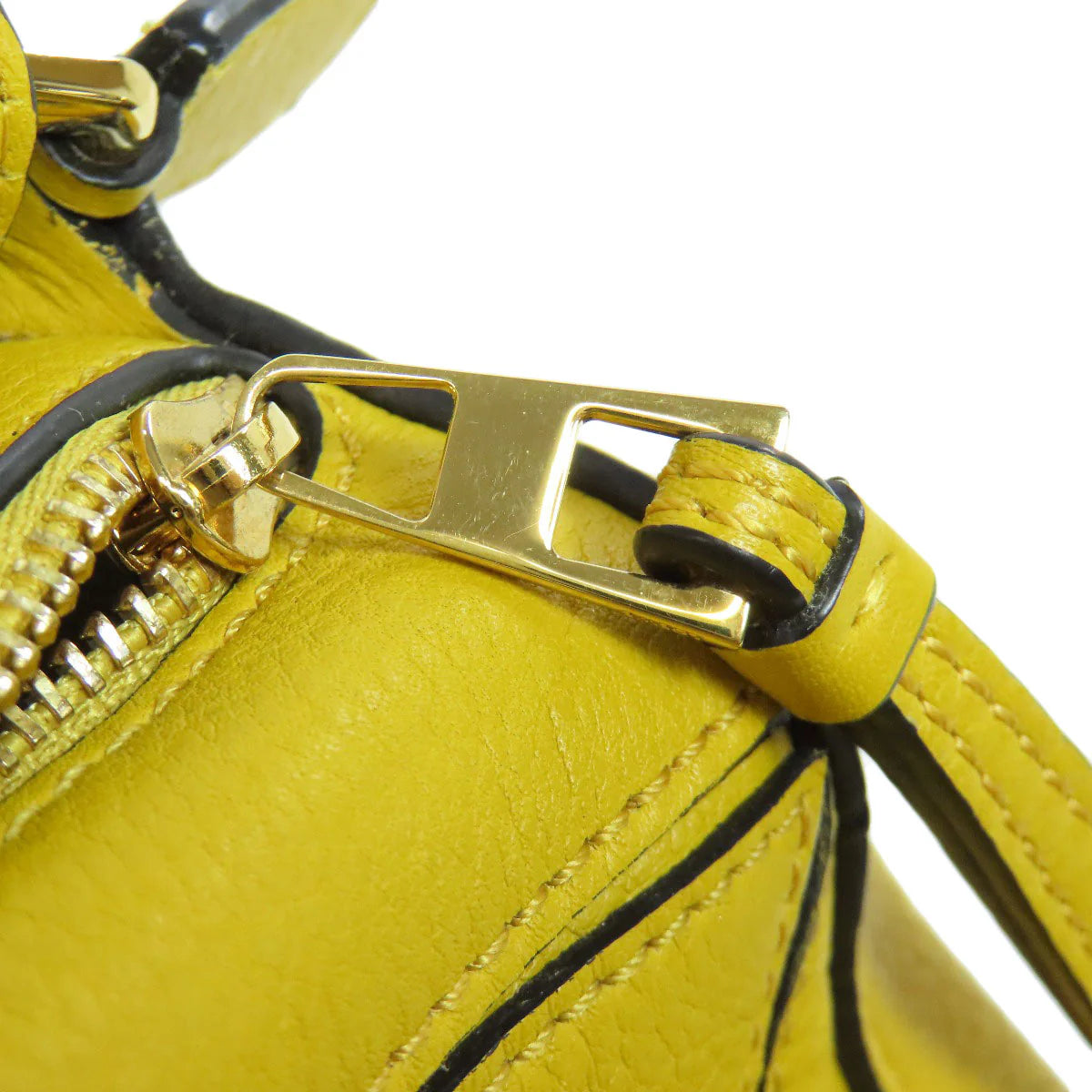 LOEWE Calfskin Yellow Puzzle Mini Bag