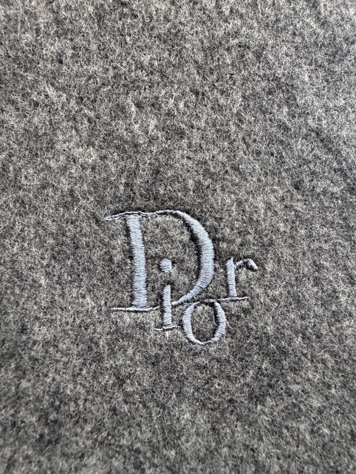 Vintage Christian Dior Wool Scarf - Grey