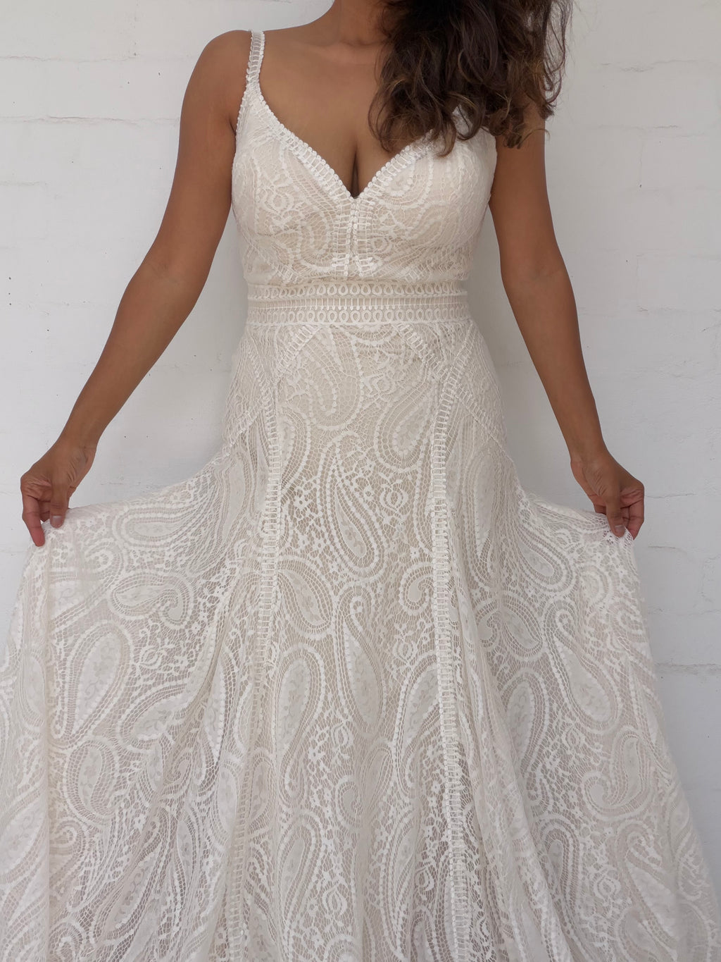 Madison James Paisley Lace Wedding Dress - Ivory