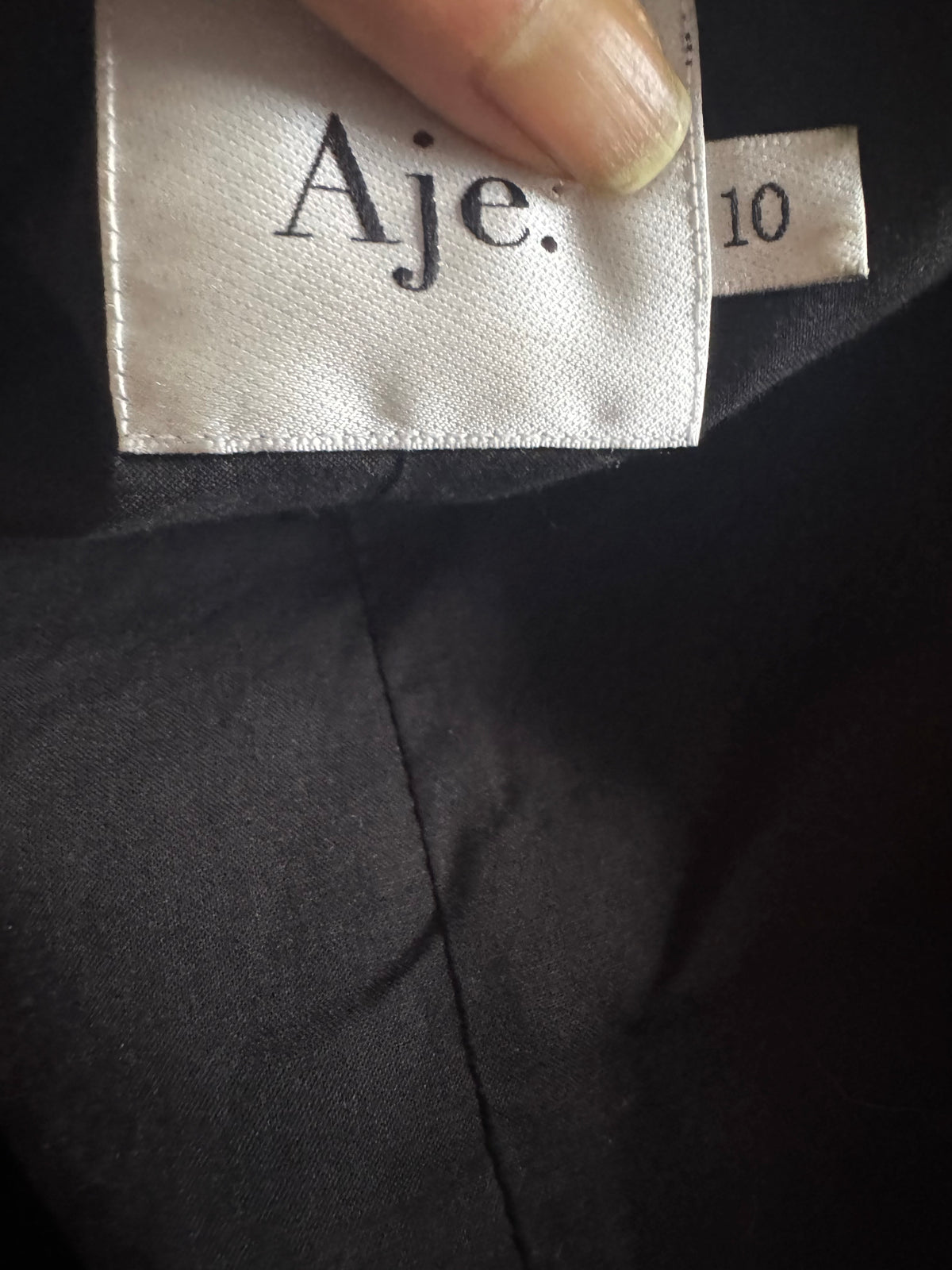 AJE Quietude Black Dress