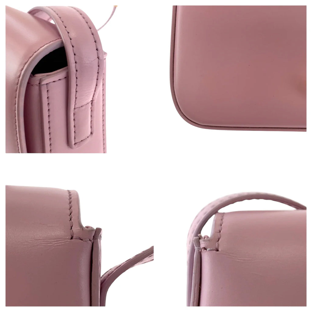 Celine Pink Leather Medium Triomphe Shoulder Bag