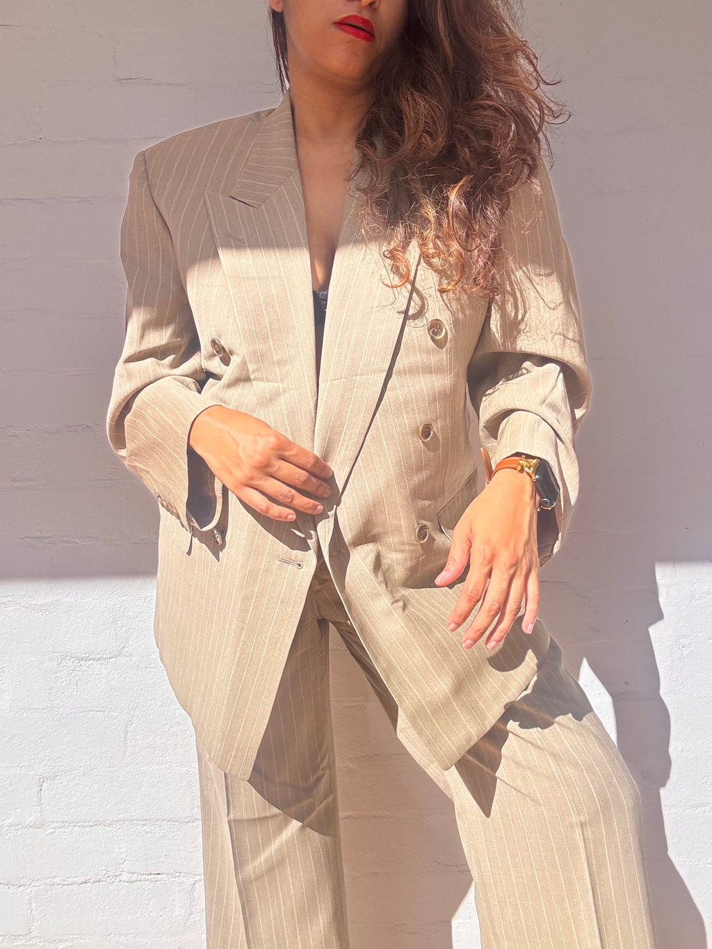 Vintage Christian Dior Double Breasted Wool Suit