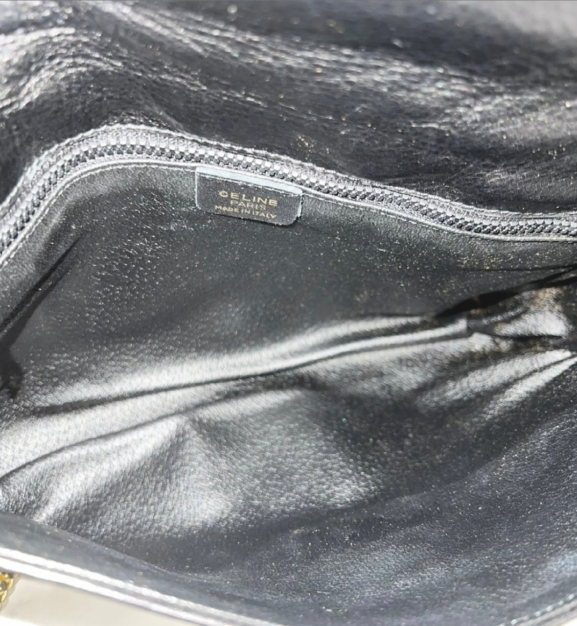 Vintage Celine Triomphe Chain Shoulder & Clutch Bag