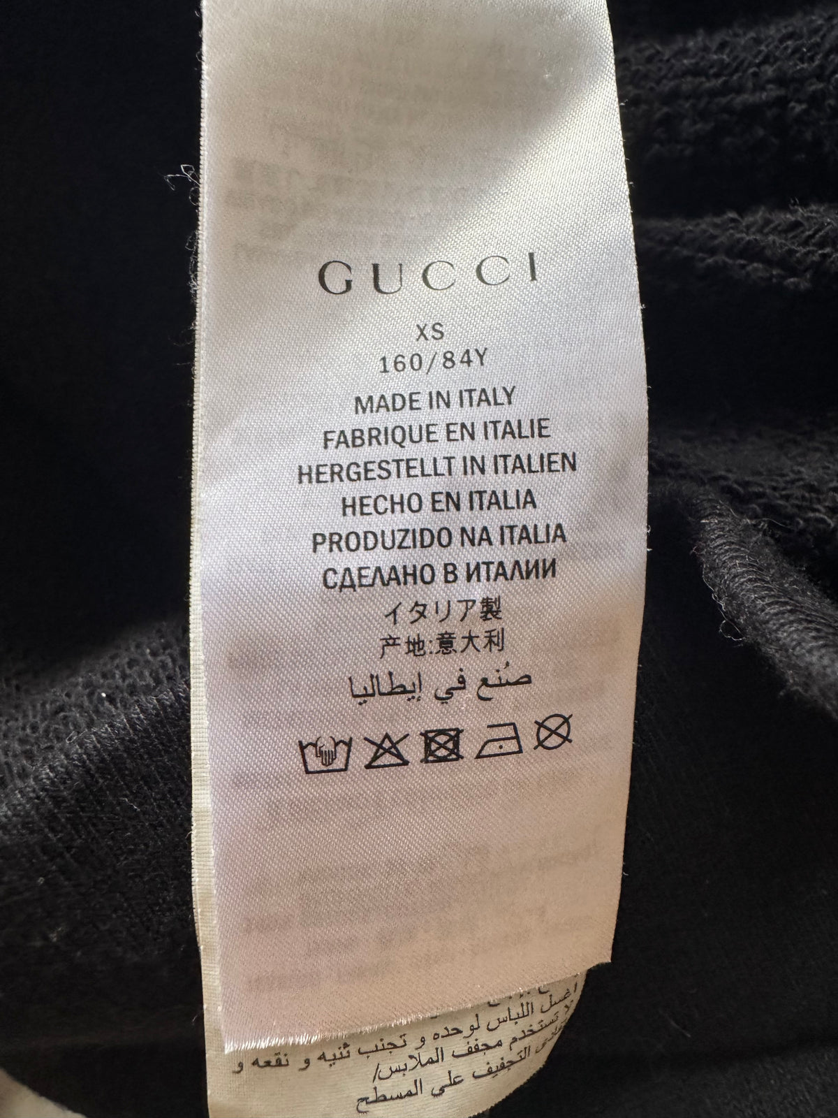 Gucci Black Knit Sequined Bosco & Orso Sweatshirt