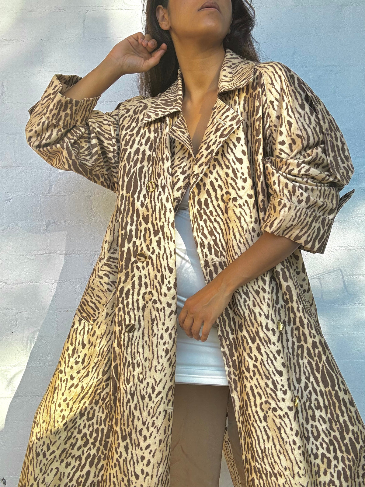 Zimmermann - Espionage leopard-print denim trench coat