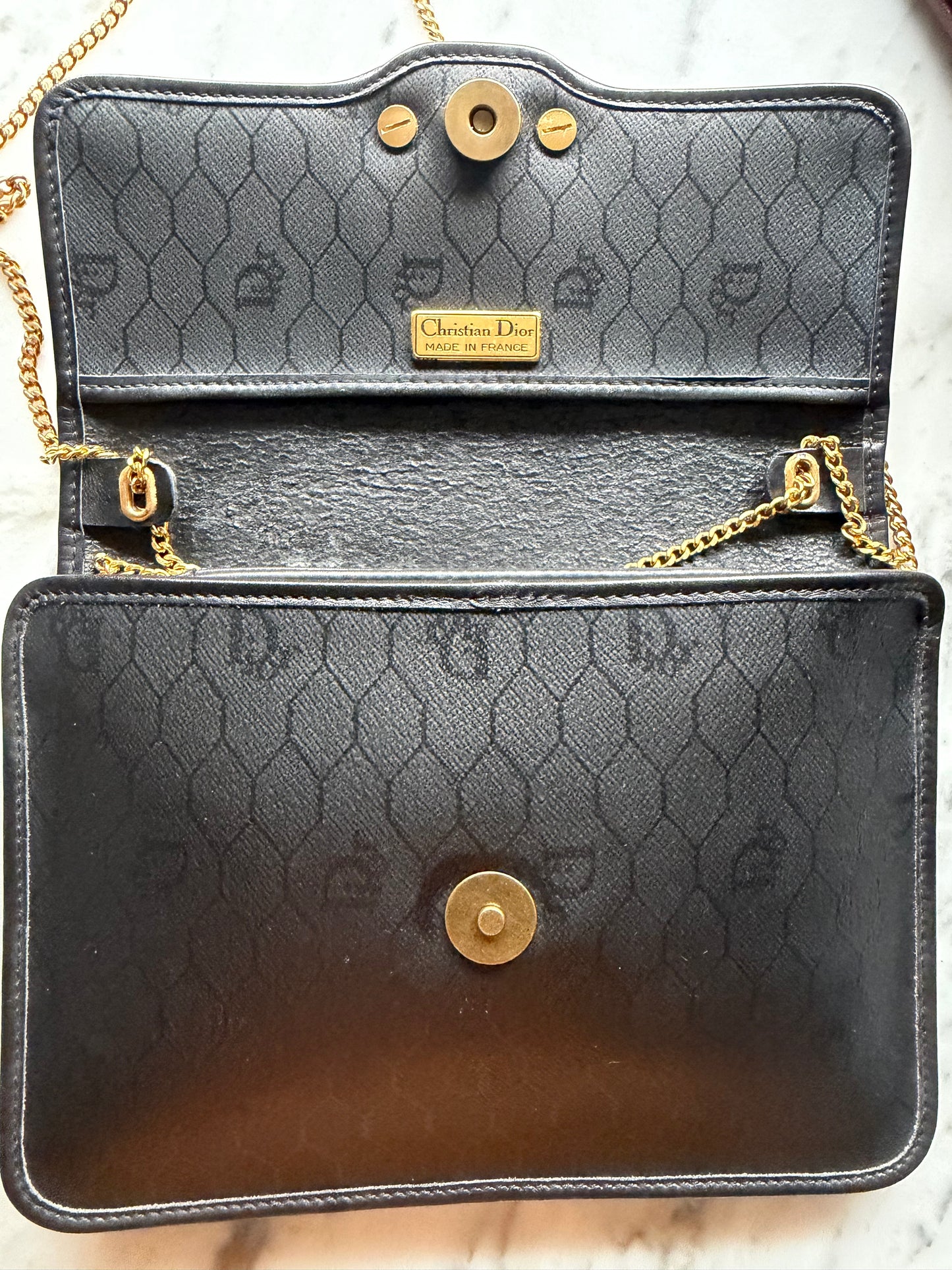 Vintage Christian Dior Honeycomb Leather Bag