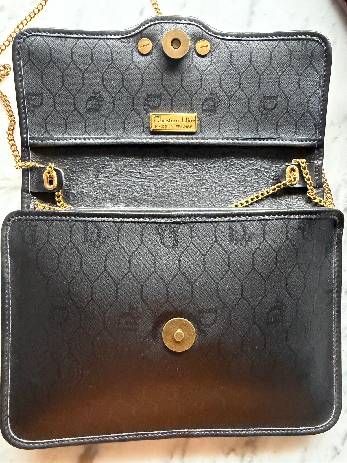 Vintage Christian Dior Honeycomb Leather Bag