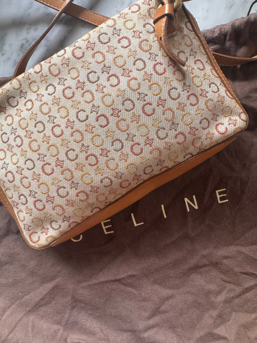 Vintage CELINE Macadam Canvas Pochette