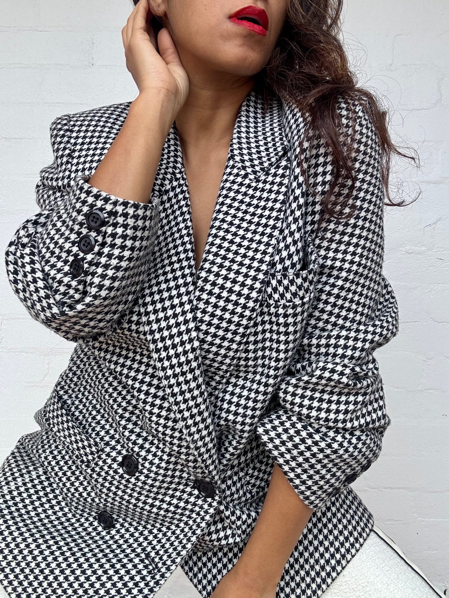 Vintage Houndstooth Blazer