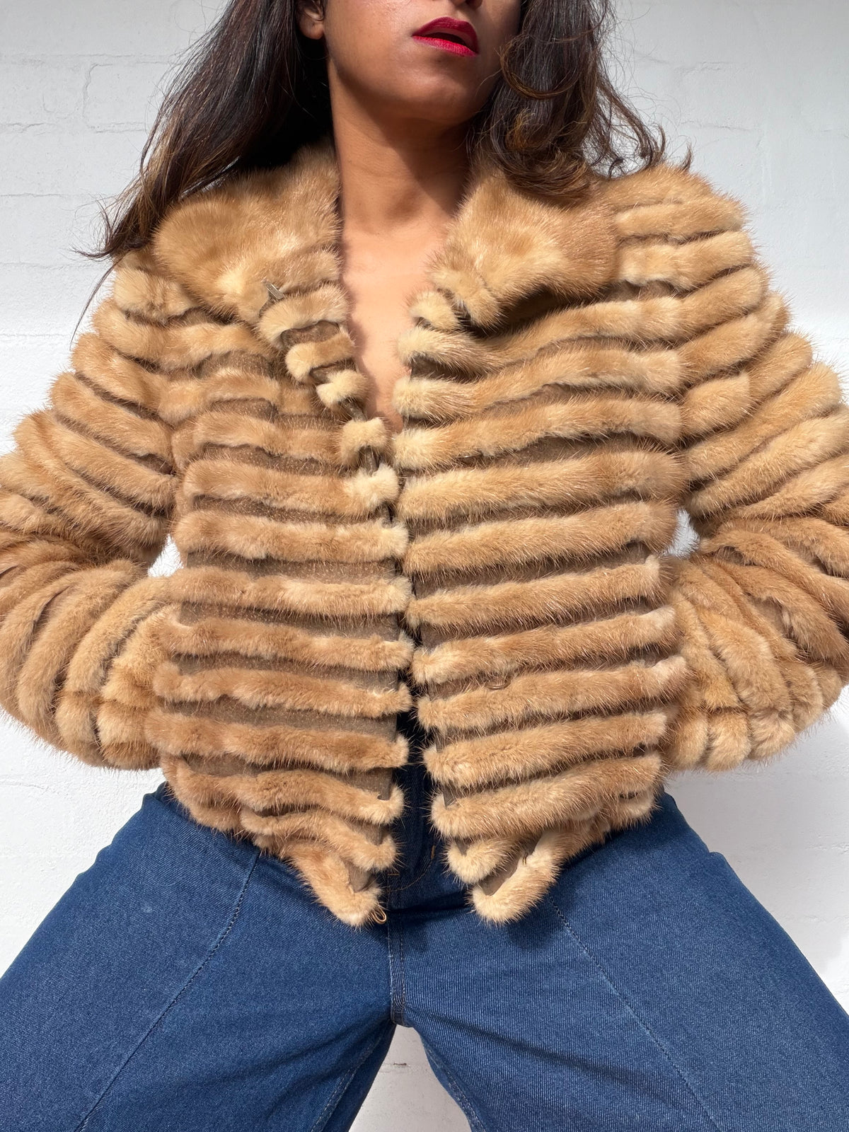 Vintage Cropped Mink Fur Coat