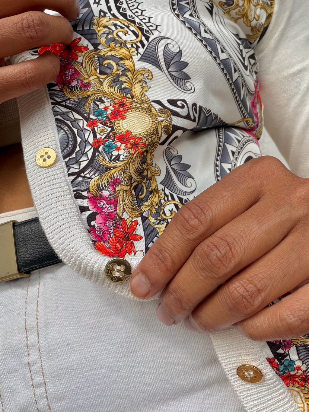 Versace Silk Knit Cardigan
