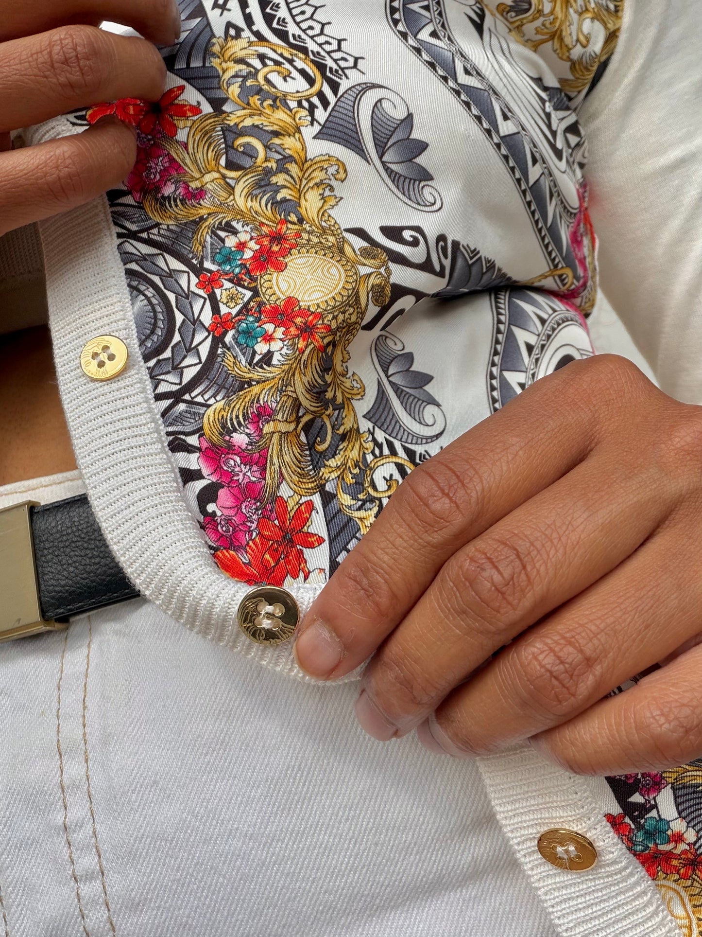 Versace Silk Knit Cardigan