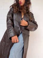 Fendi Leather Coat - Chocolate Brown