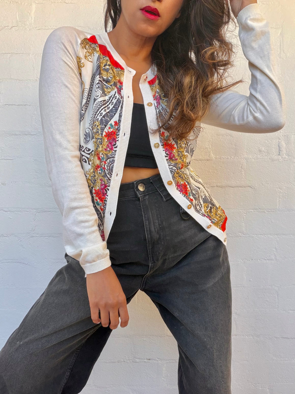 Versace Silk Knit Cardigan