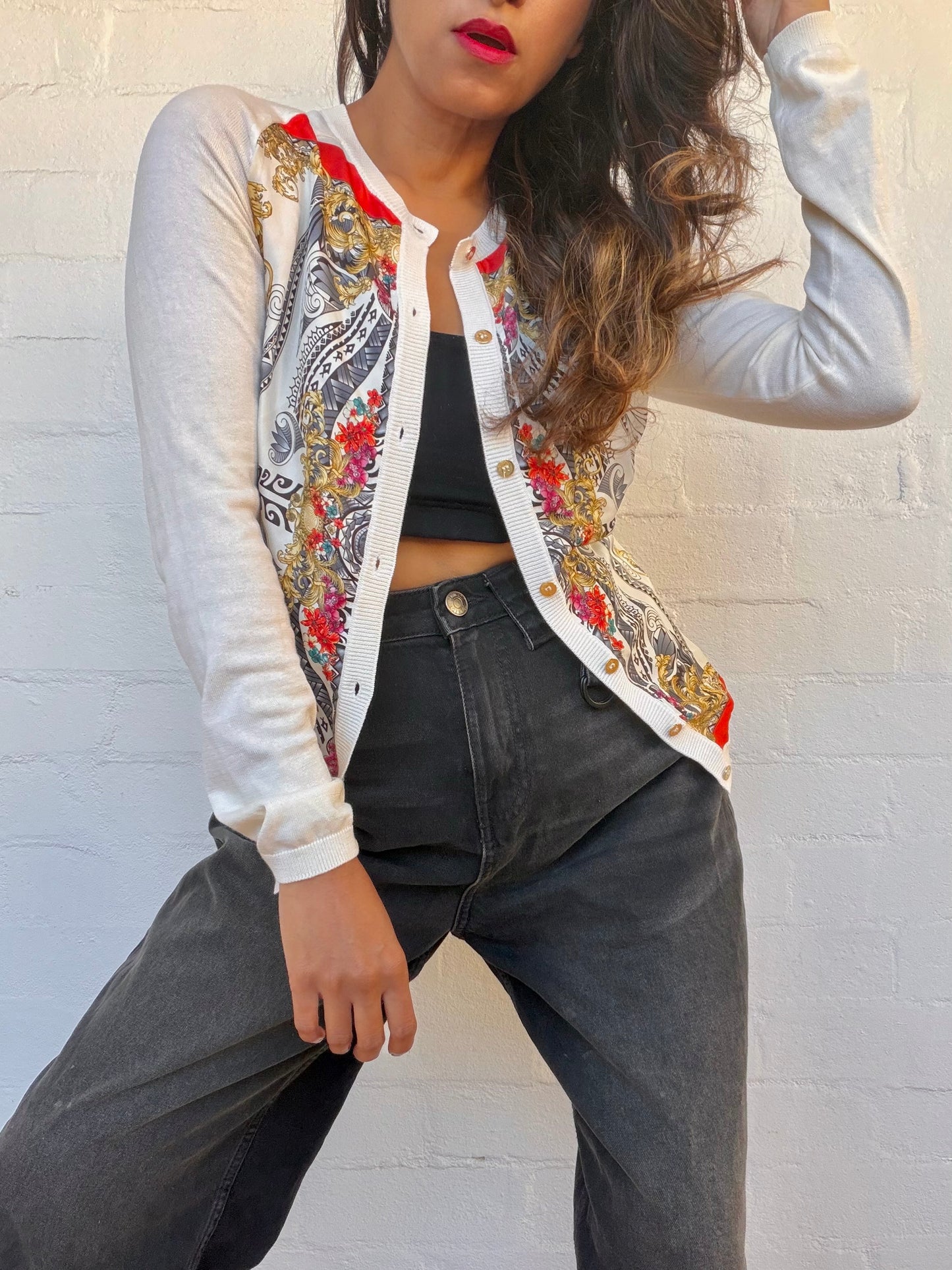 Versace Silk Knit Cardigan