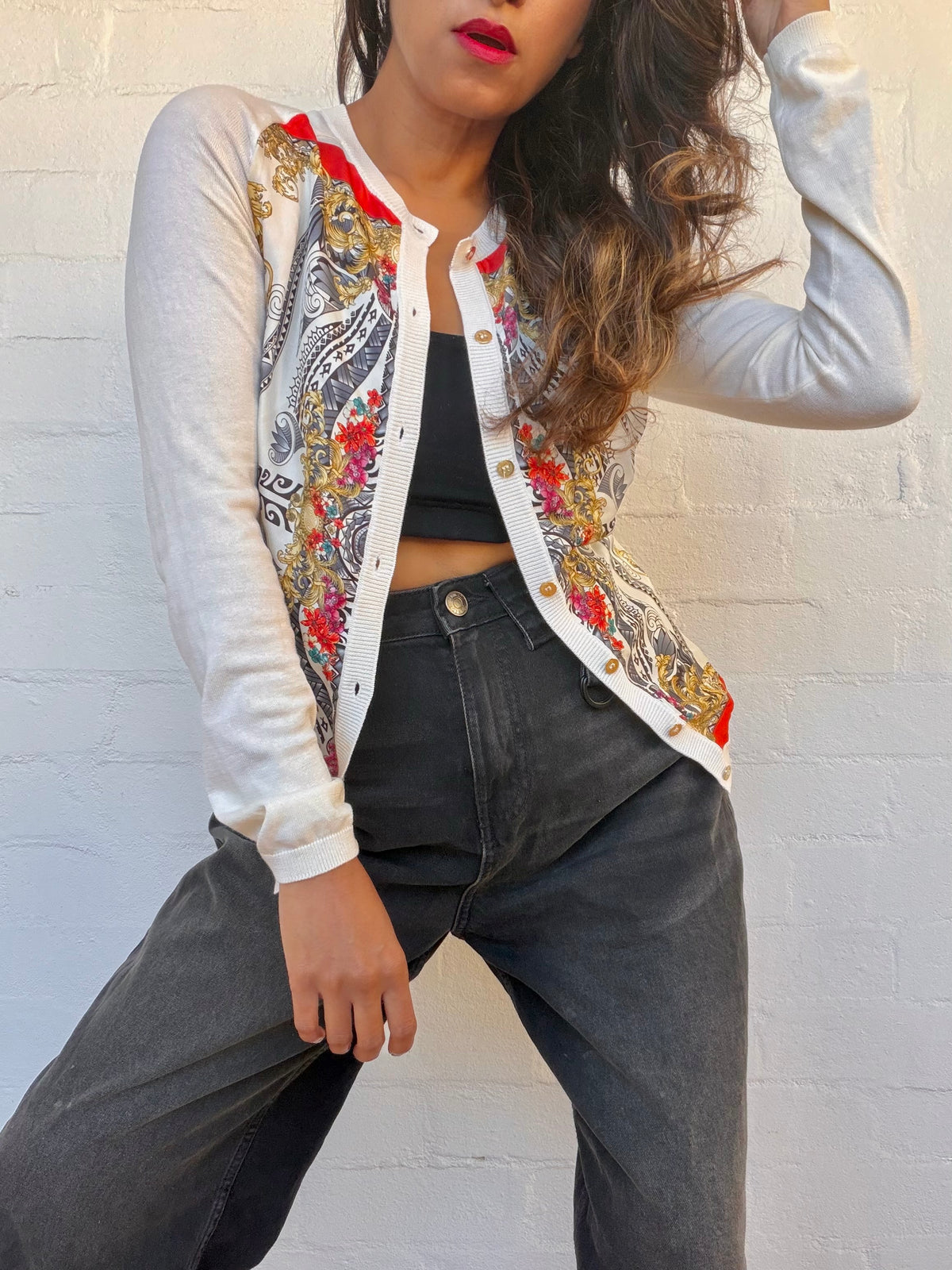 Versace Silk Knit Cardigan