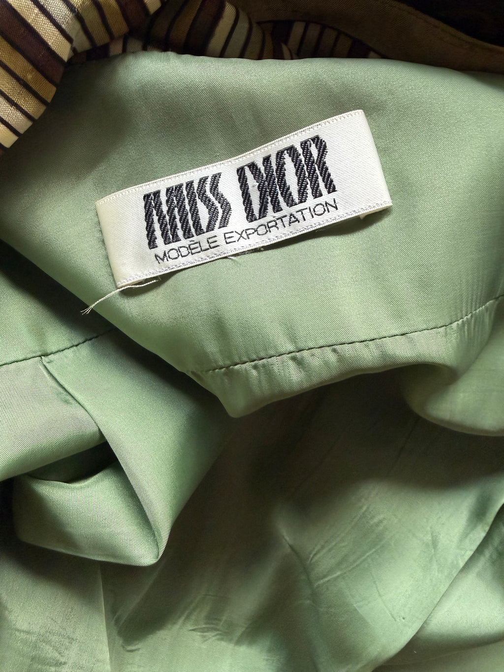 Vintage Miss Dior Striped Shirt Dress with Matching Belt