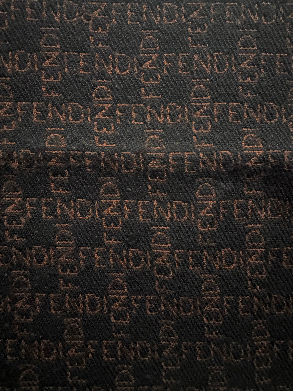 Vintage Fendi Wool Scarf - Chocolate Brown