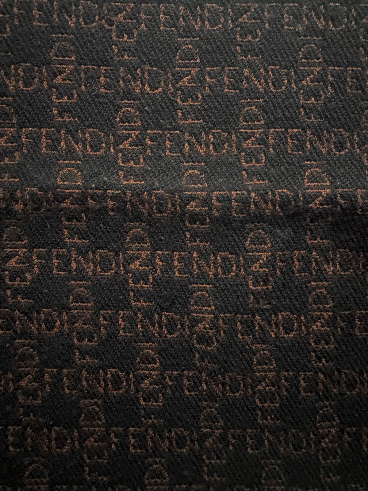 Vintage Fendi Wool Scarf - Chocolate Brown