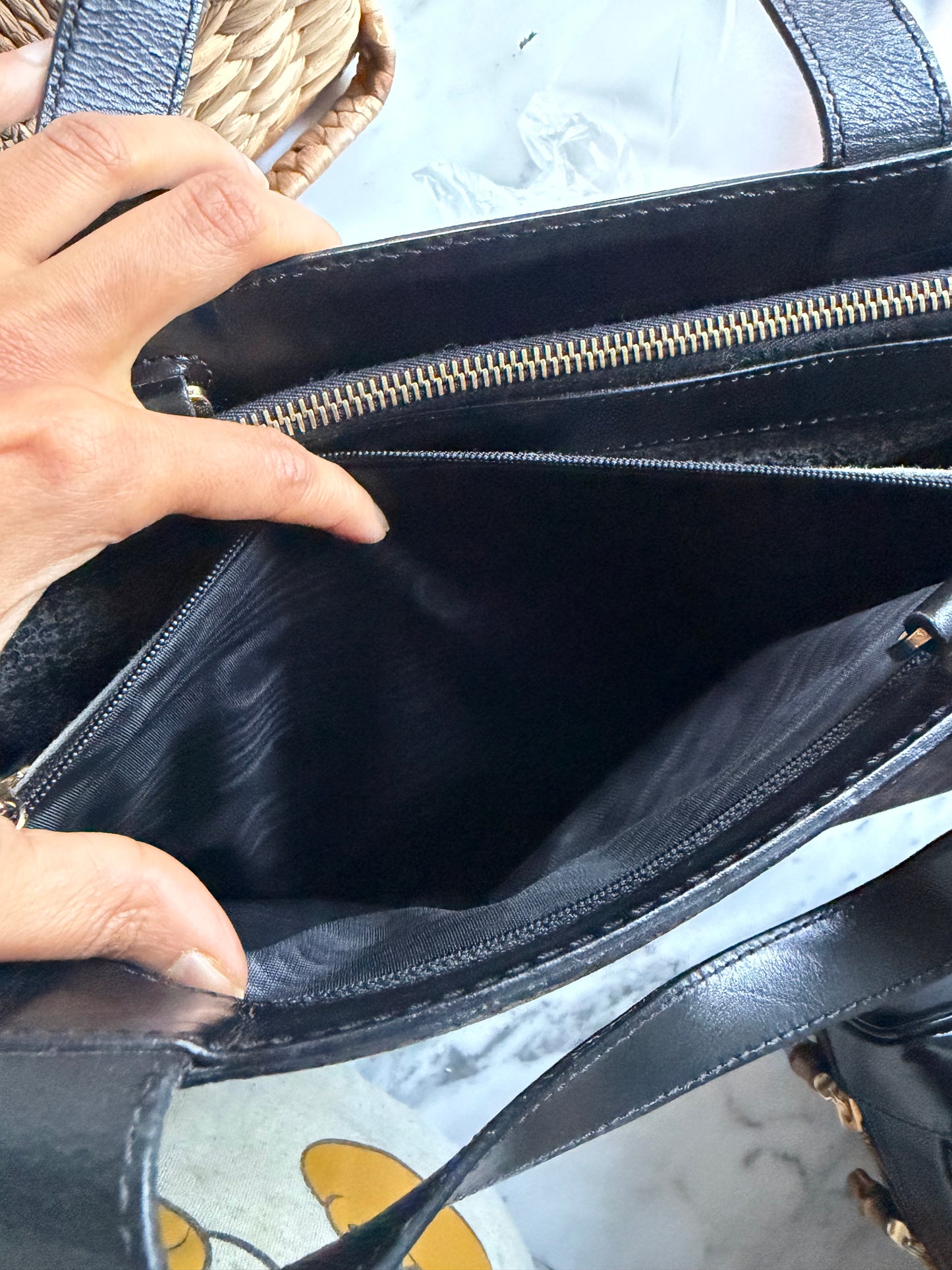 Vintage Celine Macadam Tote - Black