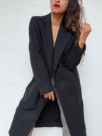 Jac + Jack Long Wool Coat - Black