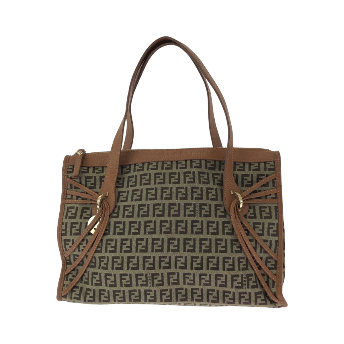Fendi Zucchino Canvas Triple-Strand Tote Bag