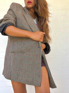 Vintage Wool Plaid Blazer