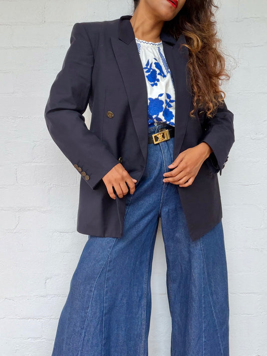 Authentic Dior Mohair Blazer - Navy