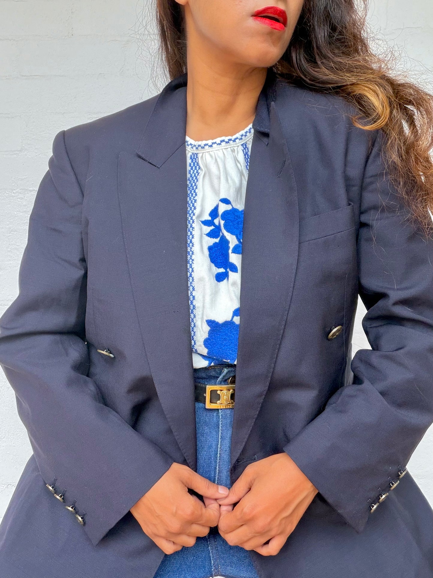 Authentic Dior Mohair Blazer - Navy