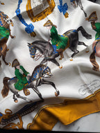 Vintage Hermès Equestrian Silk Scarf