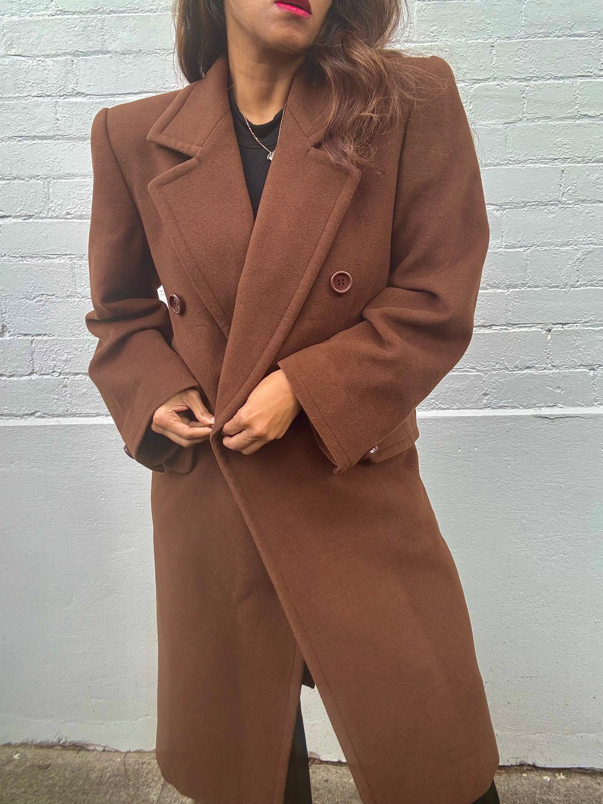 Vintage YVES SAINT LAURENT Double Breasted Long Coat