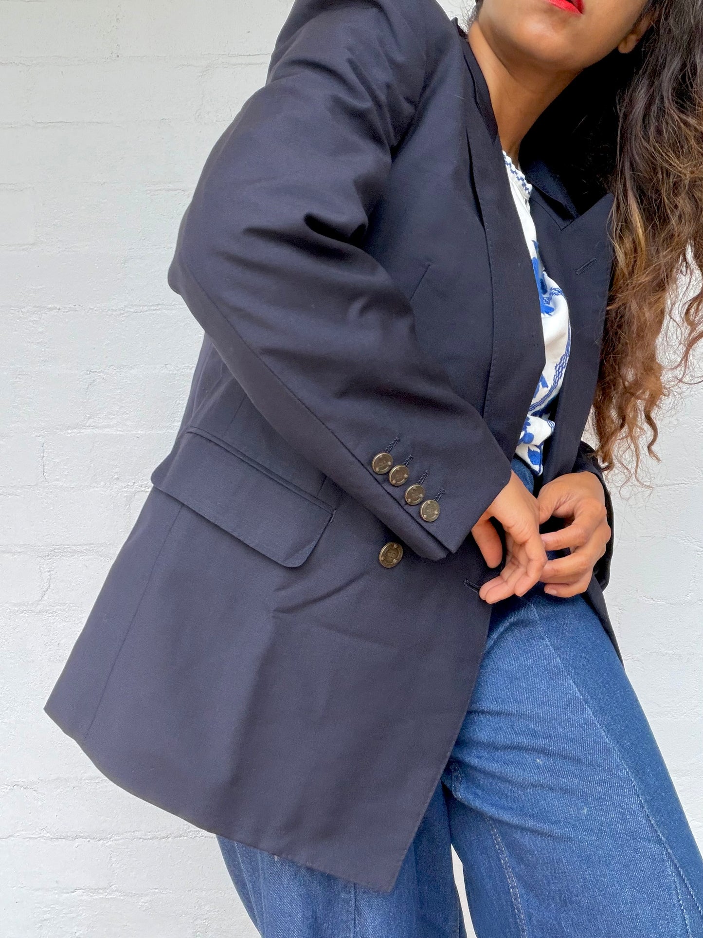 Authentic Dior Mohair Blazer - Navy