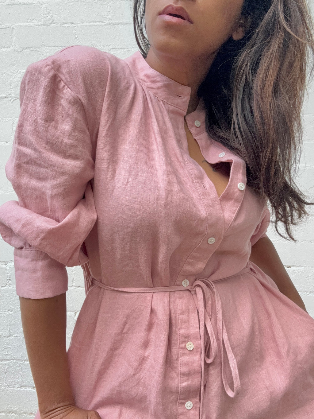 Avenue Linen Shirt Dress
