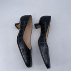 Vintage Chanel Leather Square Toe Kitten Heels