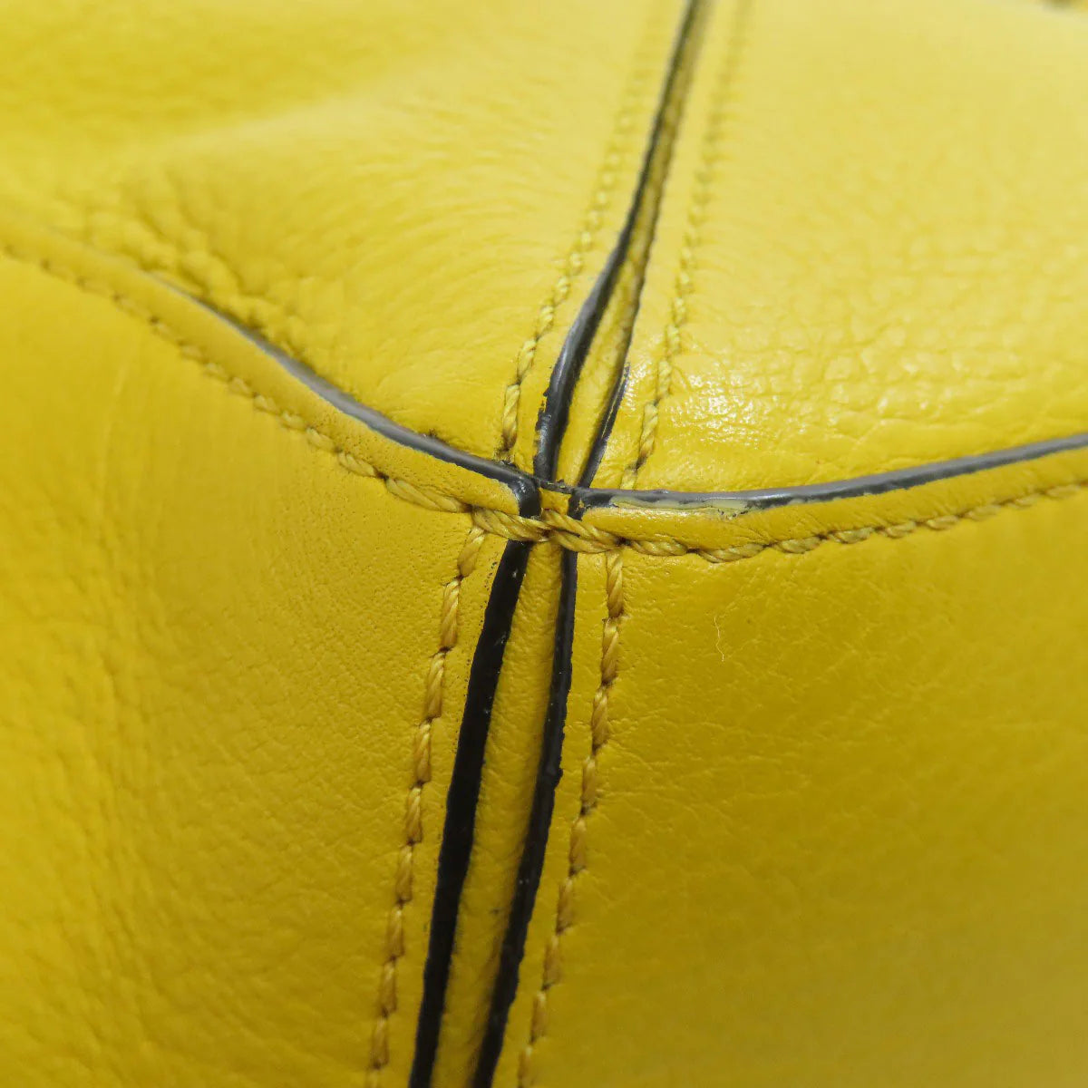 LOEWE Calfskin Yellow Puzzle Mini Bag