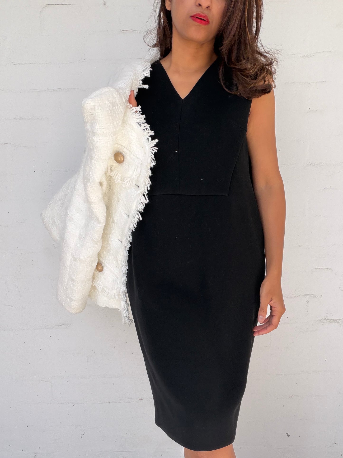 Balenciaga Black Midi Dress