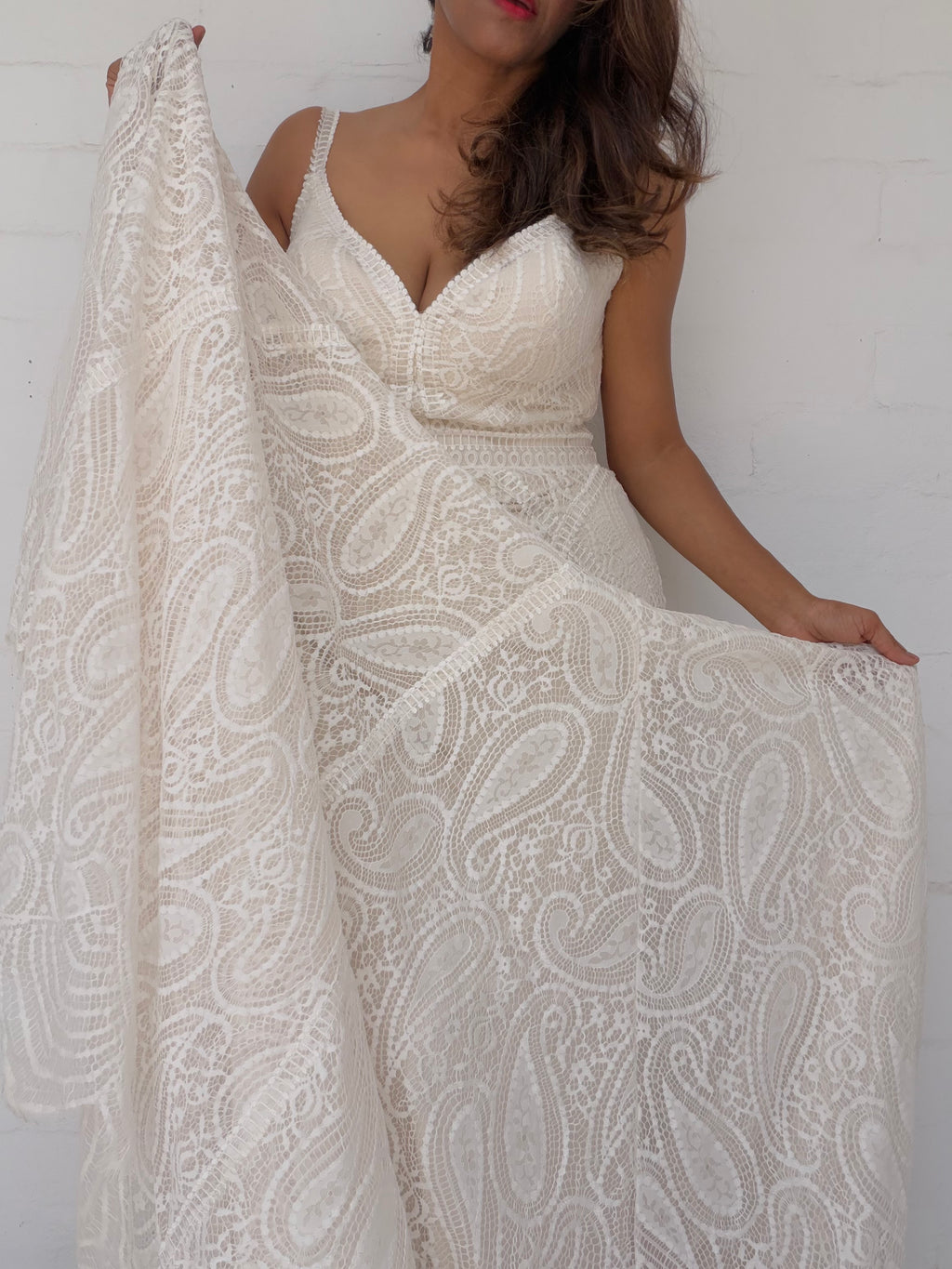 Madison James Paisley Lace Wedding Dress - Ivory