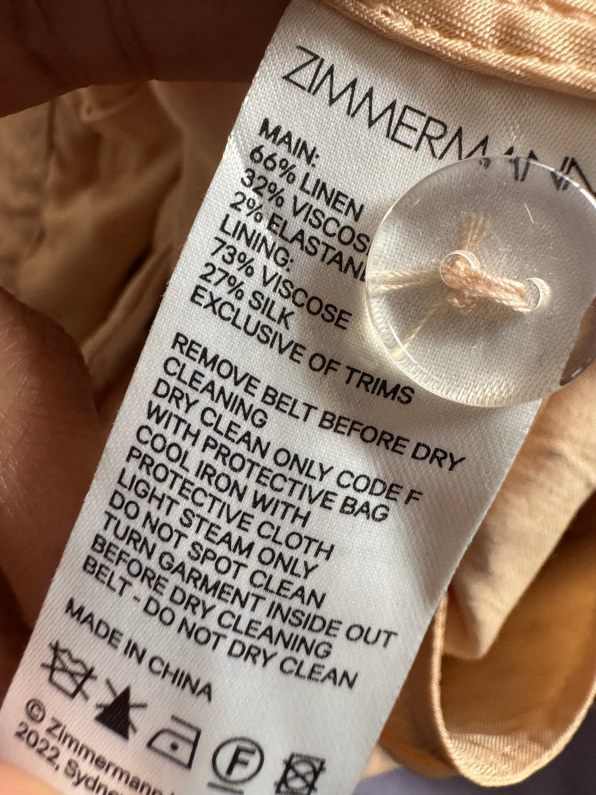 Zimmermann Linen Shorts - Oatmeal